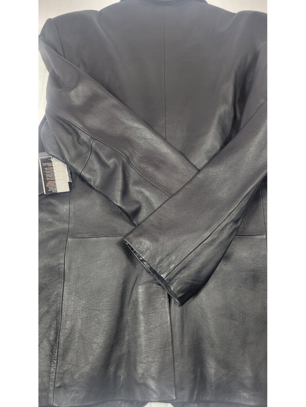 NWT J. Ferrar Mens Black Genuine Lambskin Nappa Leather Blazer Jacket Coat Large